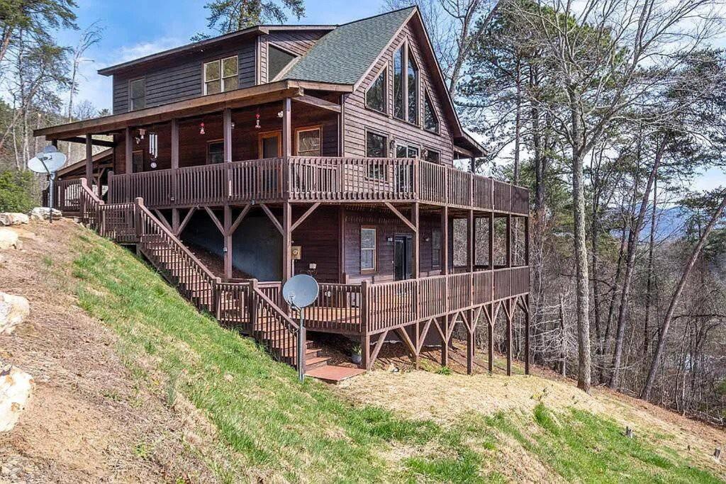 Mistletoe Cabin- Private Cabin W Views, Hottub, Pet Friendly Murphy Esterno foto
